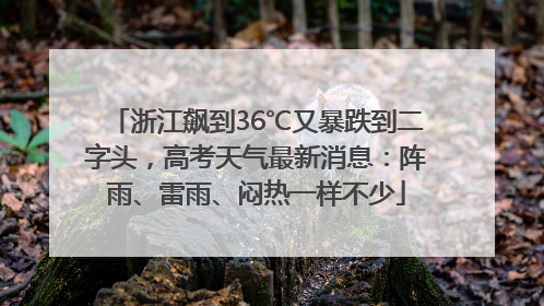 浙江飙到36℃又暴跌到二字头，高考天气最新消息：阵雨、雷雨、闷热一样不少